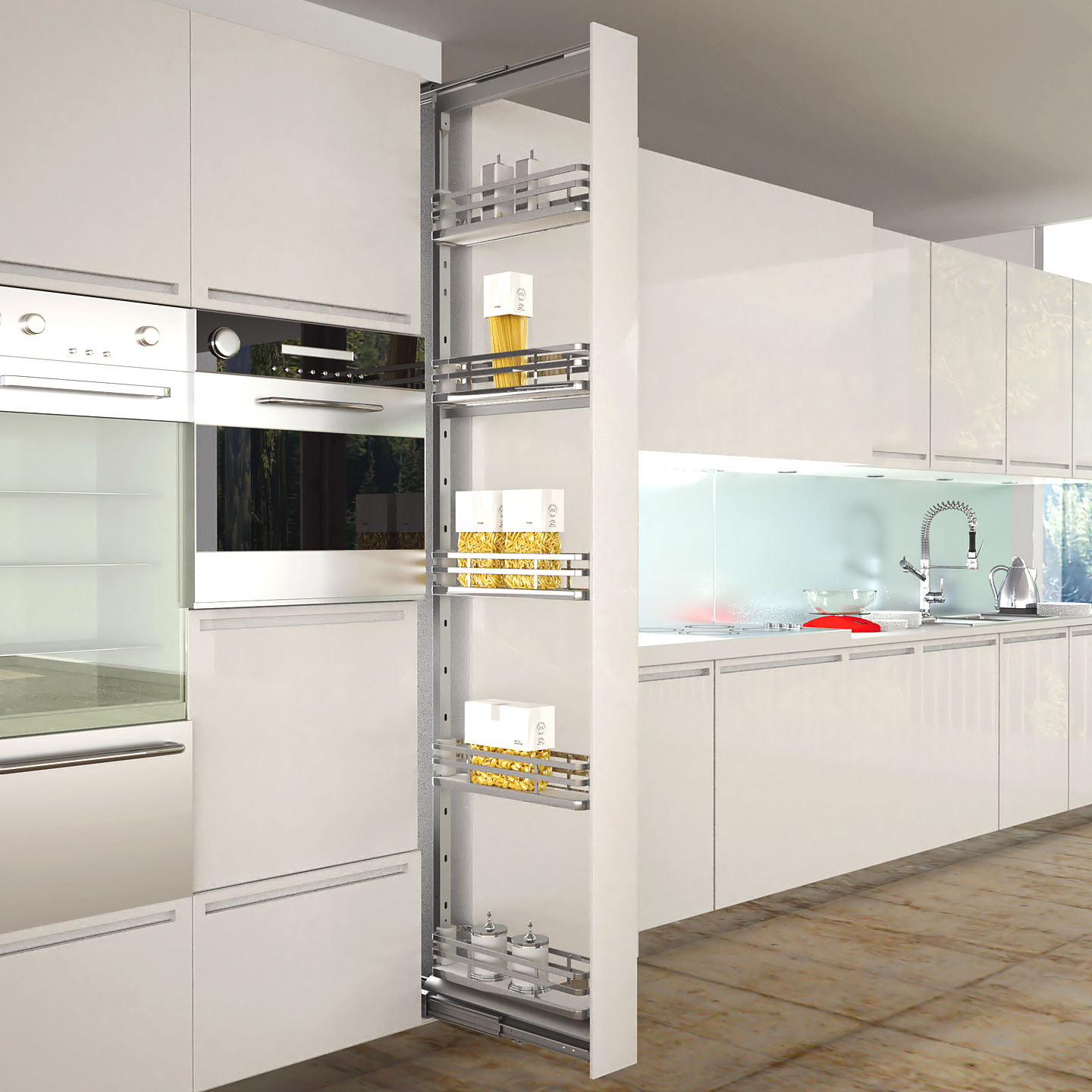 Pull-out larder Sige - INFINITY H1880-2180 mm, 5 levels, soft closing ...