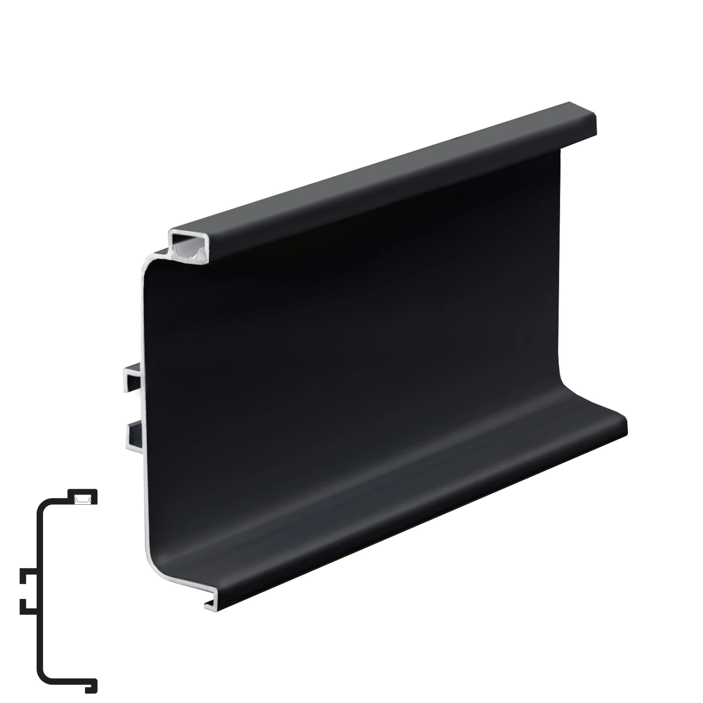 Handless Profile Types Aluminium handless Gola C profile with PVC cover for LED strip - 4m ...