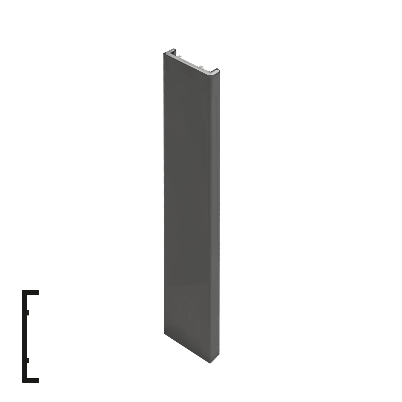 Cover aluminium profile for 3D panel 30036 - 2.8 m, graphite
