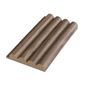 MDF wall profile - 01PA.2200Y-B, end right - Light walnut - 2800 mm