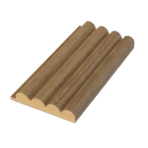 MDF wall profile - 01PA.2200Y-B, end right - Teak - 2800 mm