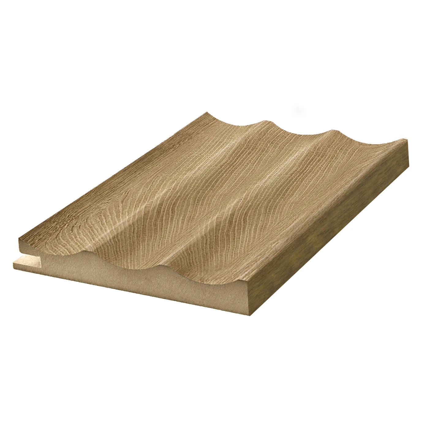 MDF wall profile - 01PA.2050-B, end right - Oak - 2800 mm