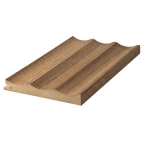 MDF wall profile - 01PA.2050-B, end right - Teak - 2800  mm