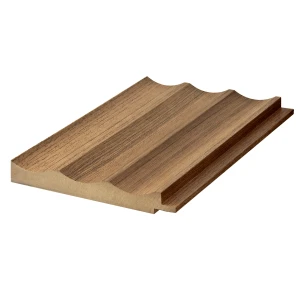MDF wall profile  - 01PA.2050-A, end left  - Teak - 2800 mm