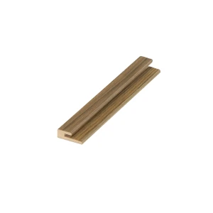 MDF wall profile - 01PA.3783-A, end left - Teak - 2800 mm