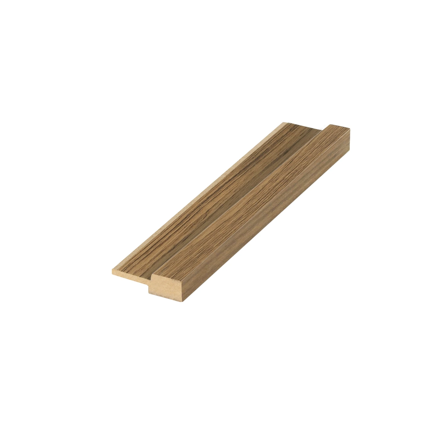 MDF wall profile - 01PA.3783-B, end right - Teak  - 2800 mm