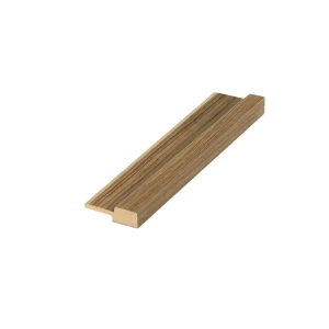 MDF wall profile - 01PA.3783-B, end right - Teak  - 2800 mm