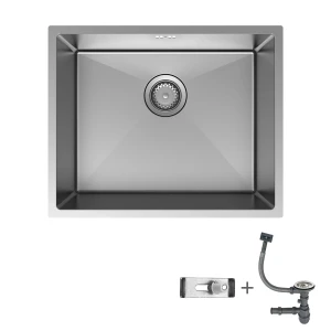 Kitchen sink stainless steel Undermount 550х450mm set with siphon