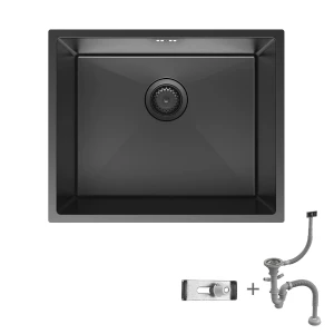 Kitchen sink stainless steel Undermount 550х450mm set with siphon