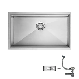 Kitchen sink stainless steel Undermount 813х483mm inox set with siphon