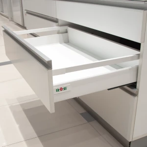 STILBOX H84  system set with single railing, soft closing, white