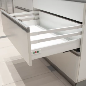 STILBOX H84 system set with double railing, soft closing, white