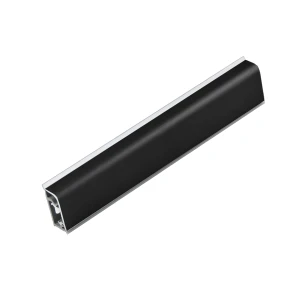 Aluminium worktop profile - 4 m, straight, smooth, black matt