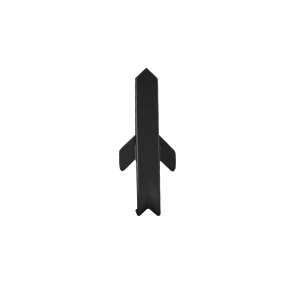 Internal corner for worktop profile 07V.210 - horizontal, black matte