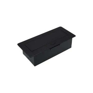 Разклонител за вграждане хоризонтален с изскачащ капак 2 гнезда,  USB тип A и C
