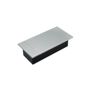Разклонител за вграждане хоризонтален с отварящ се капак единичен,  USB тип A и C,  мрежов порт и HDMI