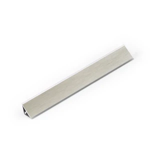 Aluminium worktop profile MINI - 4 m, straight, brushed inox